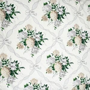 duvet custom-made floral stripes 100% cotton 82x86 reversible cottage French